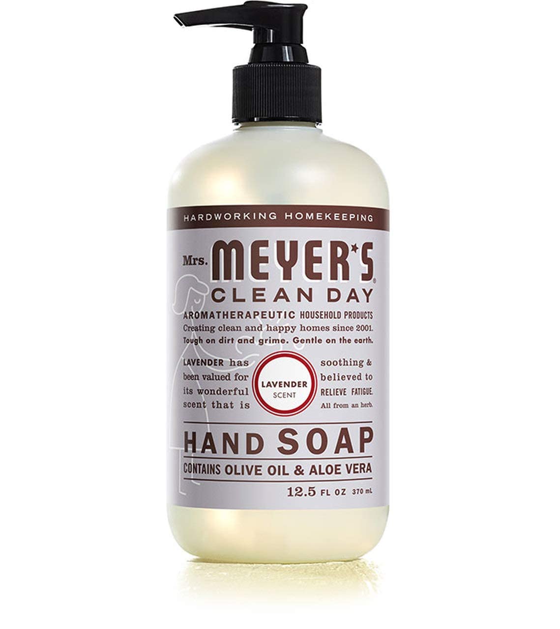 Mrs. MEYER'S soap on bathroom sink demonstrating everyday freshness