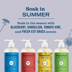 Mrs. Meyer's Blueberry bottle close-up highlighting scent and gentle cleansing