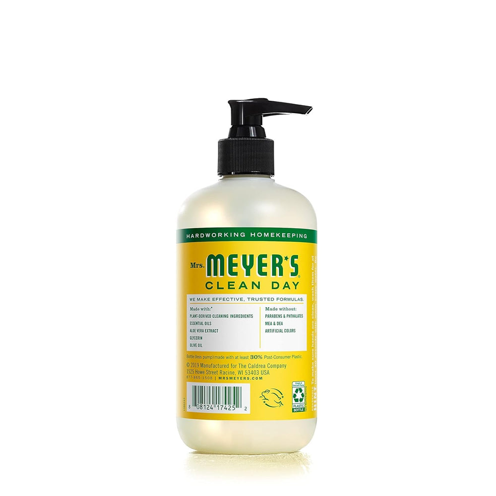Mrs. MEYER'S honeysuckle soap foam texture close-up showing gentle moisturizing lather