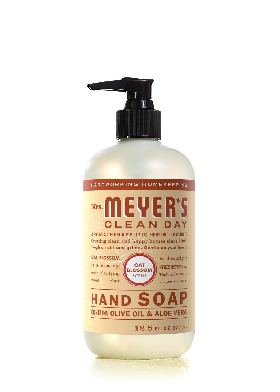 Mrs. MEYER'S lather texture on hands showing gentle moisturizing effect