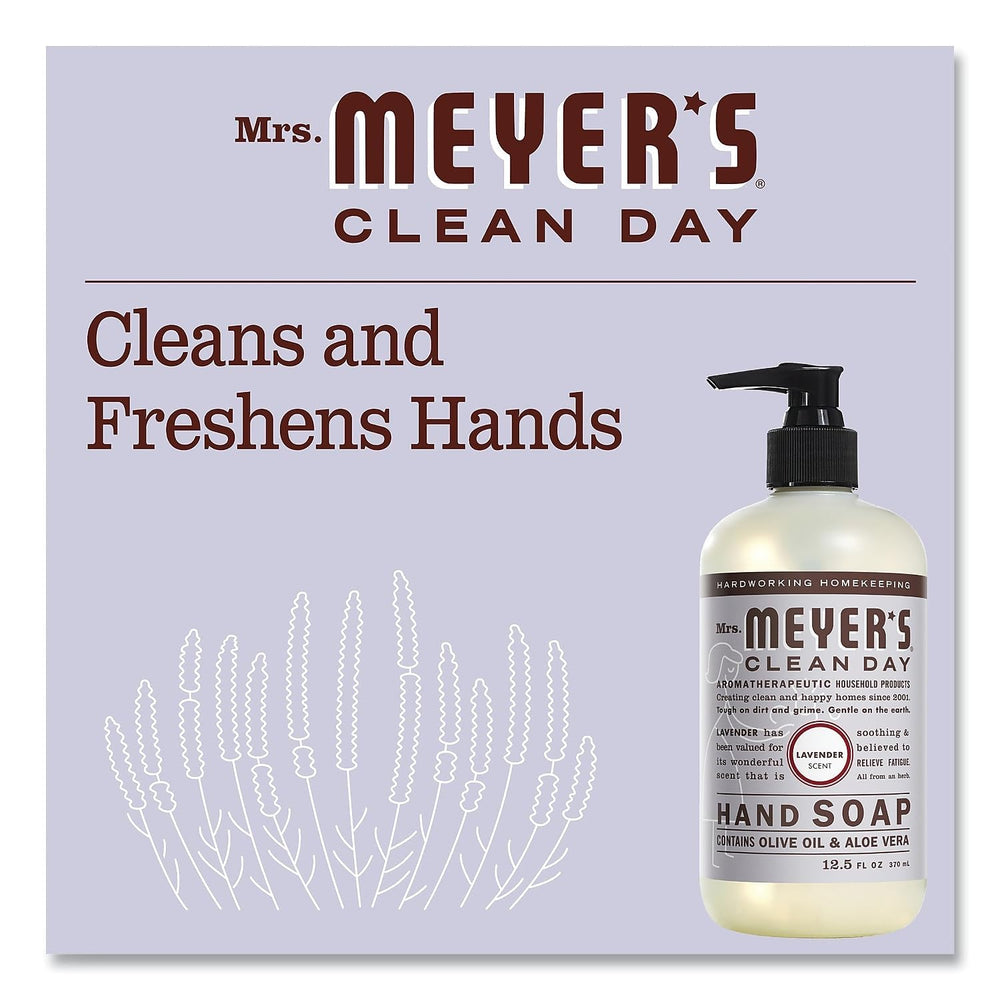 Mrs. MEYER'S placed on kitchen sink showing lavender scent enhancing home ambiance