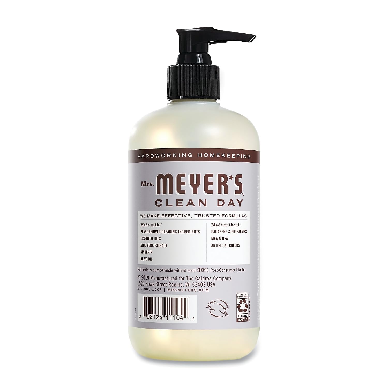 Mrs. MEYER'S foam texture close-up showing creamy lather and softening effect