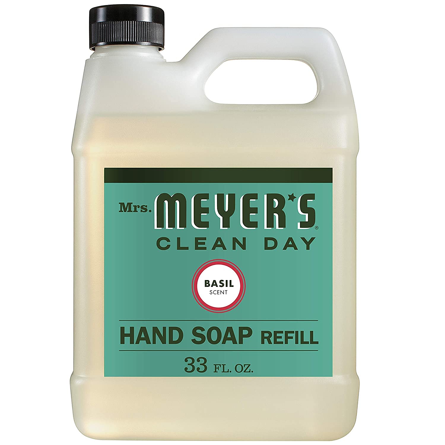 Mrs. MEYER'S Lemon Verbena bottle in a kitchen vignette, showing an uplifting citrus scent for daily use