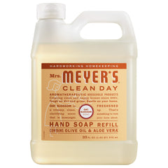 Mrs. MEYER'S front view of oat blossom 33 fl oz refill, shows packaging and scent
