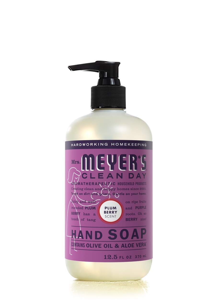Mrs. MEYER'S olive and aloe ingredients displayed for nourishing benefits