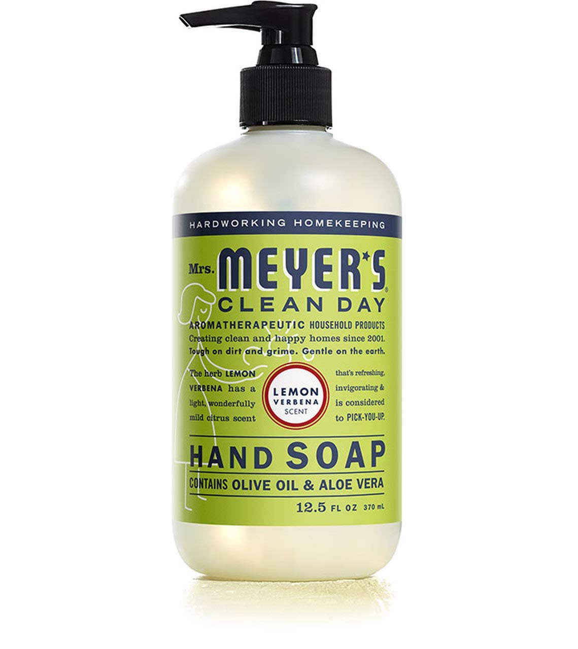Mrs. MEYER'S 33 oz refill bottles beside 12.5 oz bottles for convenience