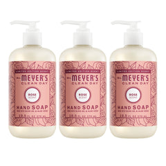 Mrs. Meyer's front packaging showing Rose scent and benefits