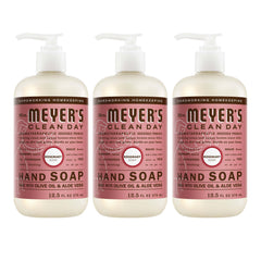 Mrs. MEYER'S front packaging showing rosemary scent and size benefits