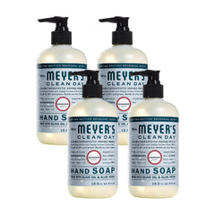Mrs. MEYER'S front packaging showing four SnowDrop bottles for easy replacement