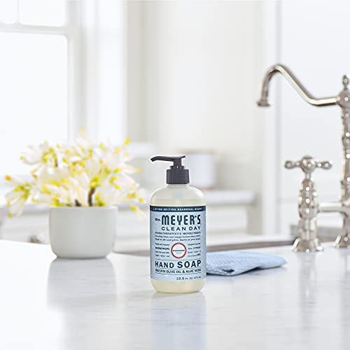Mrs. MEYER'S label detail highlighting SnowDrop fragrance and ingredient transparency