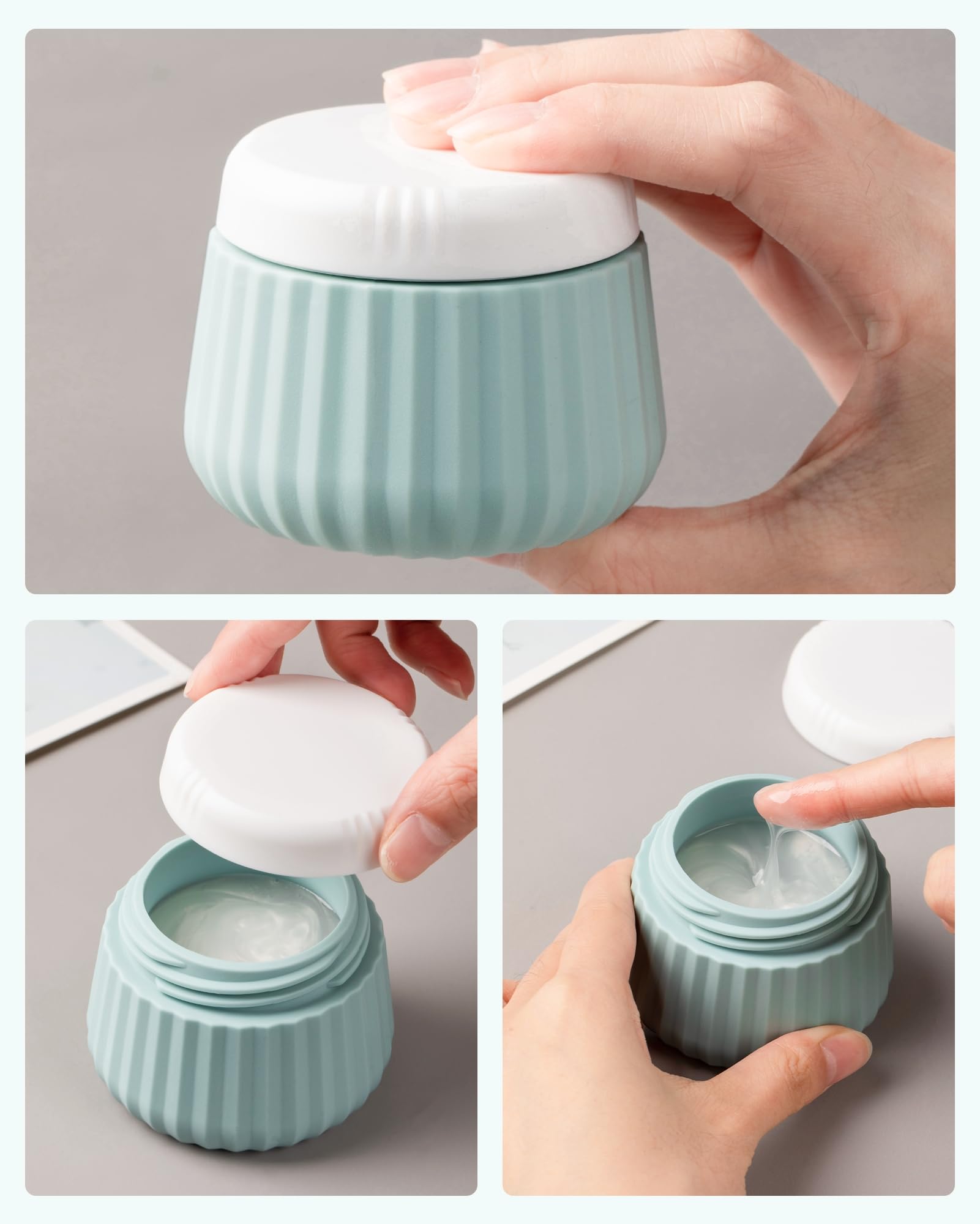 Mrsdry clear zipper bag holding jars for quick TSA visibility benefit