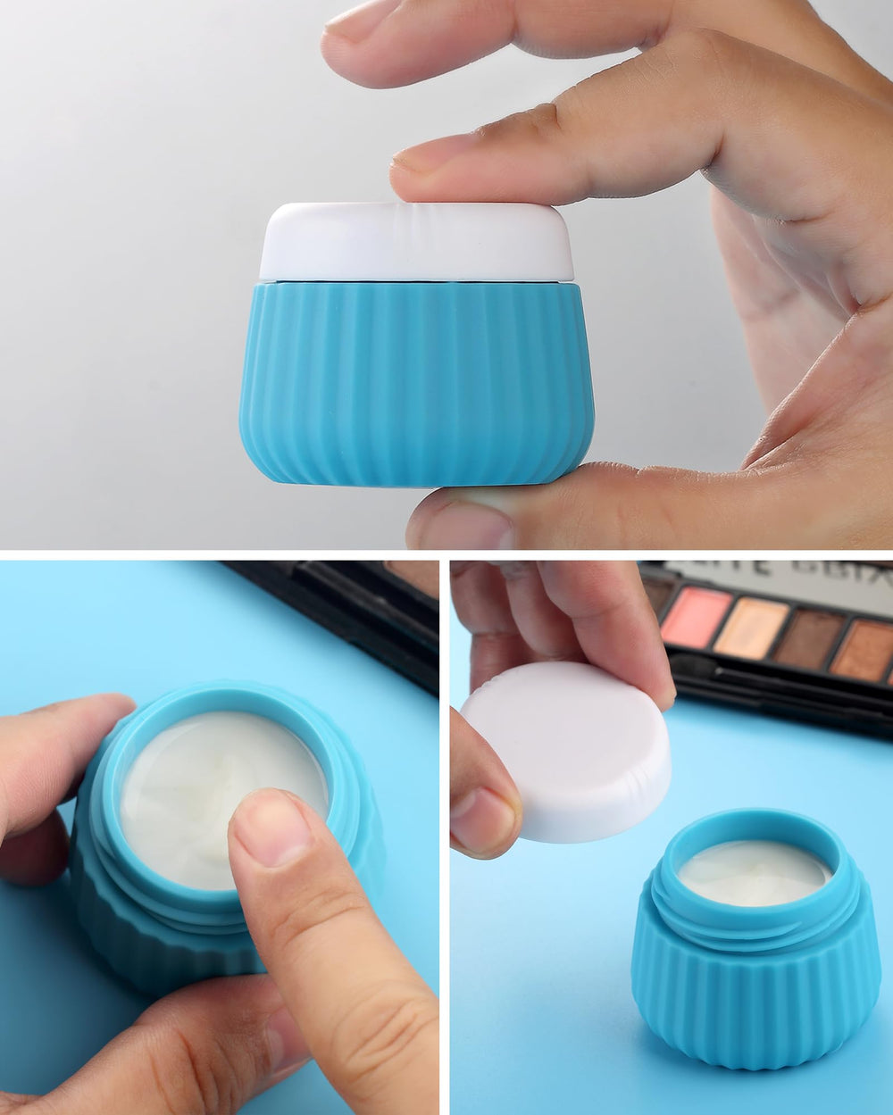Mrsdry cream jar open showing wide mouth for easy filling and cleaning