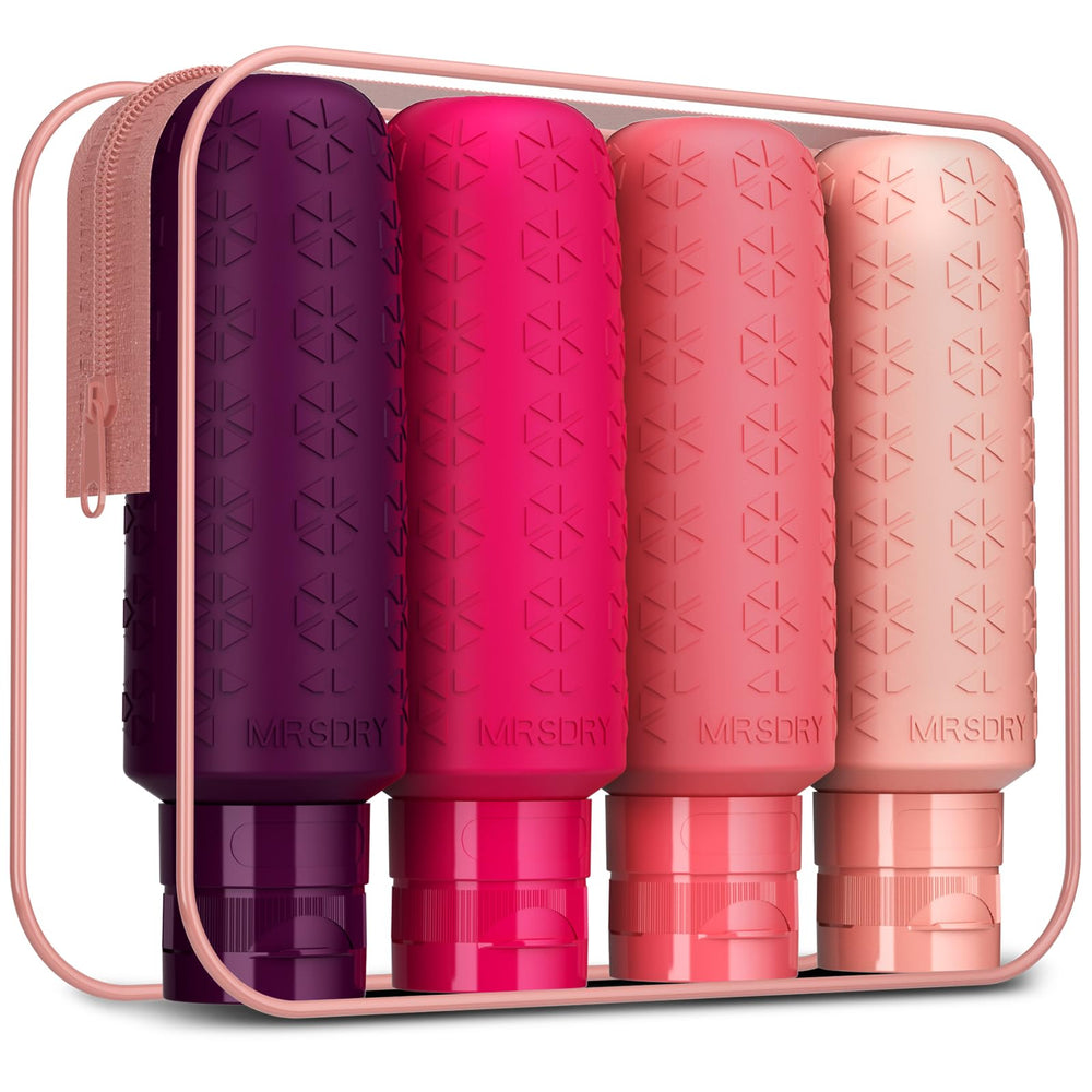 Mrsdry front view showing 4-pack bottles and leakproof benefits