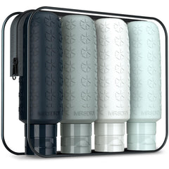 Mrsdry front view of four bottles showing compact packing benefit