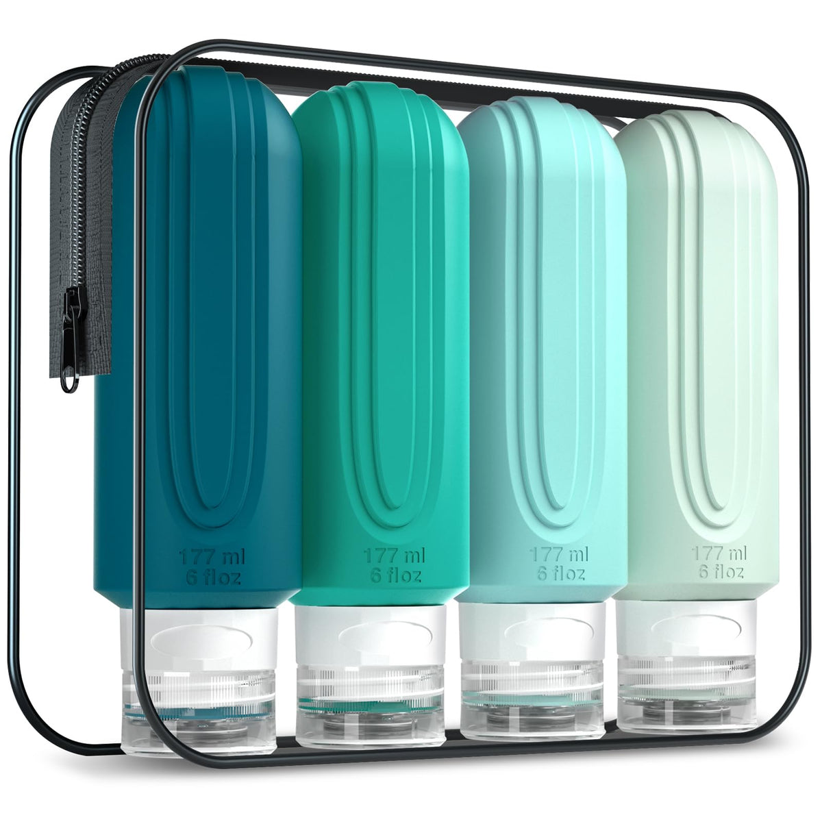 Mrsdry front packaging showing four bottles and PVC pouch, convenient travel set