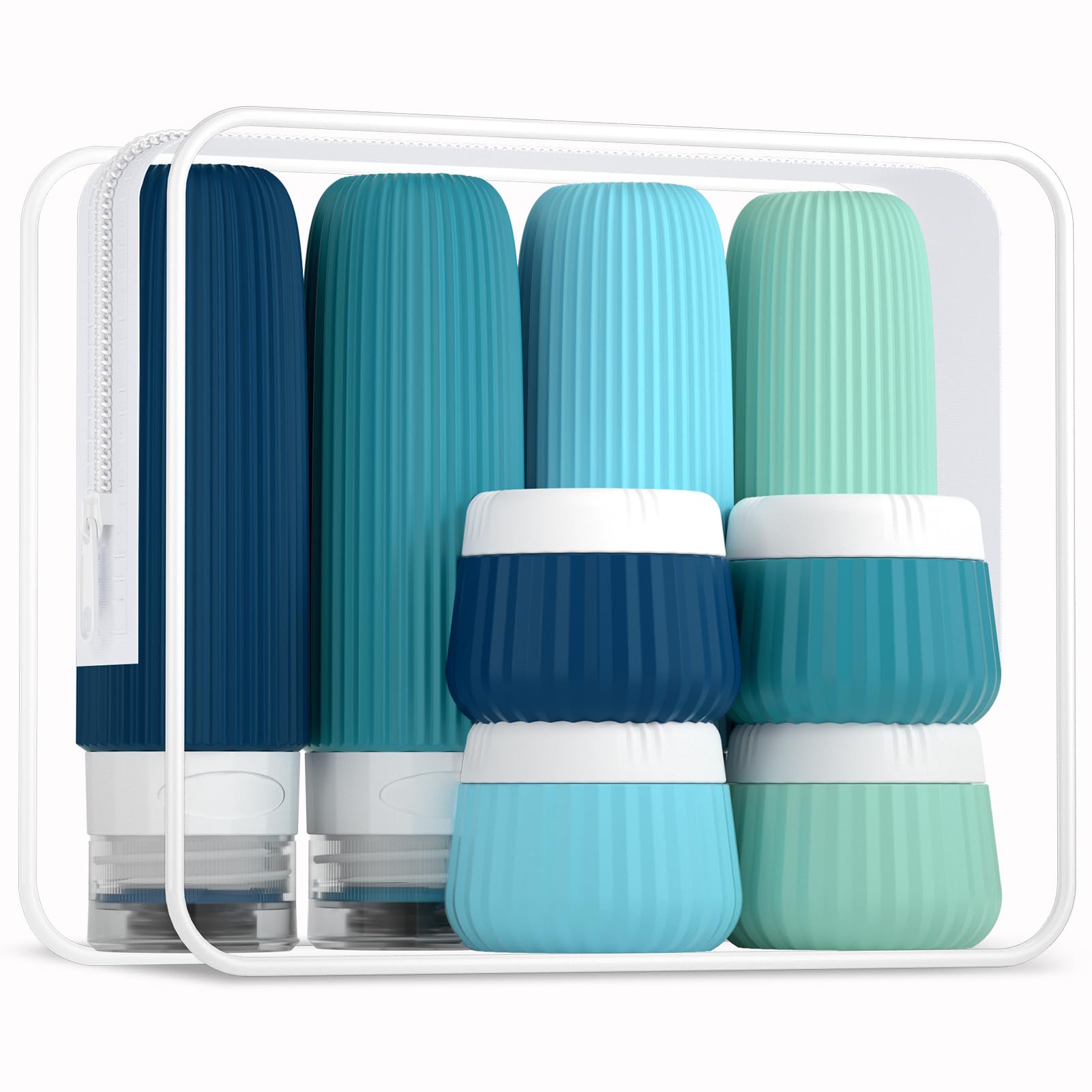 Mrsdry front view with clear pouch showing organized travel set and easy checkpoint use