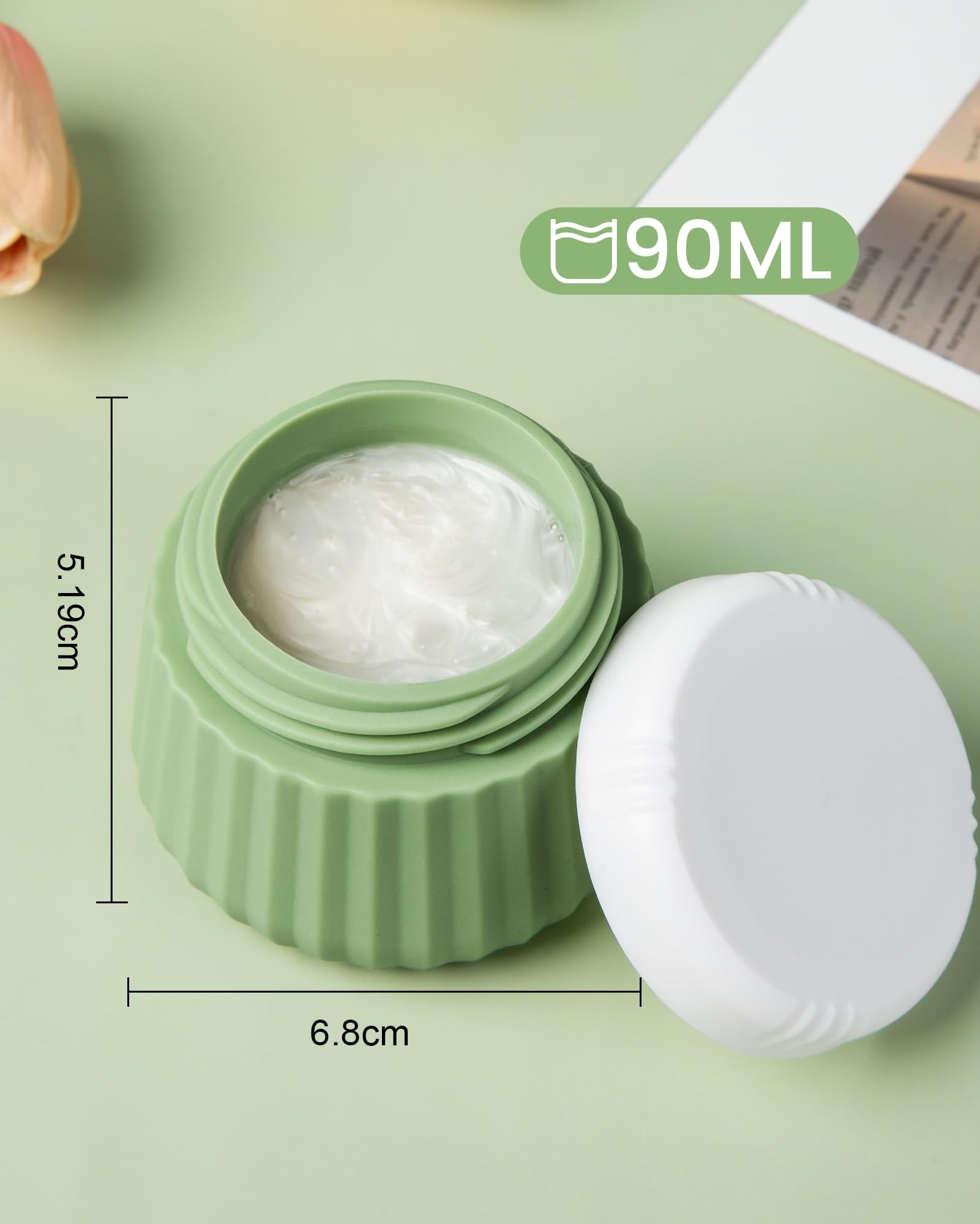 Mrsdry jars held in hand to show compact size and portability benefit