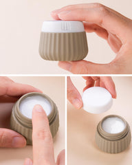 Mrsdry silicone cream jars top view showing wide-mouth filling convenience