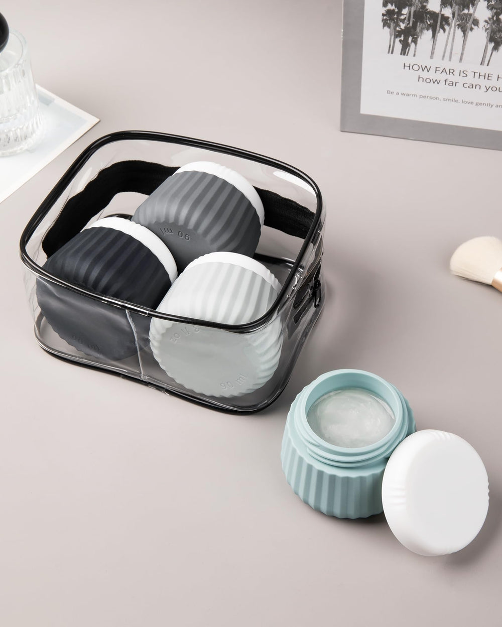 Mrsdry silicone jar flexed to demonstrate soft, puncture-resistant protection