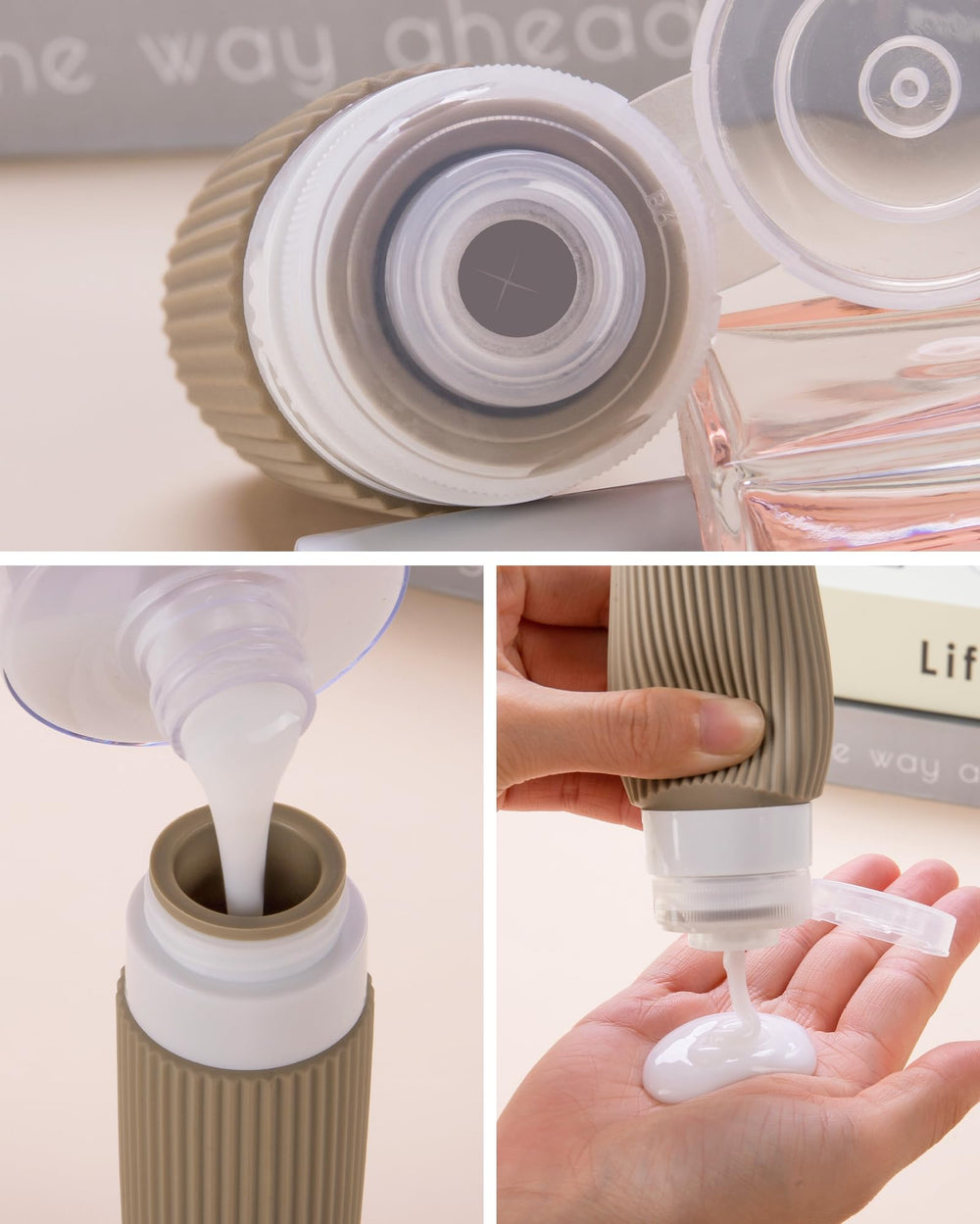 Mrsdry silicone squeeze bottles arranged front view for quick dispensing benefit