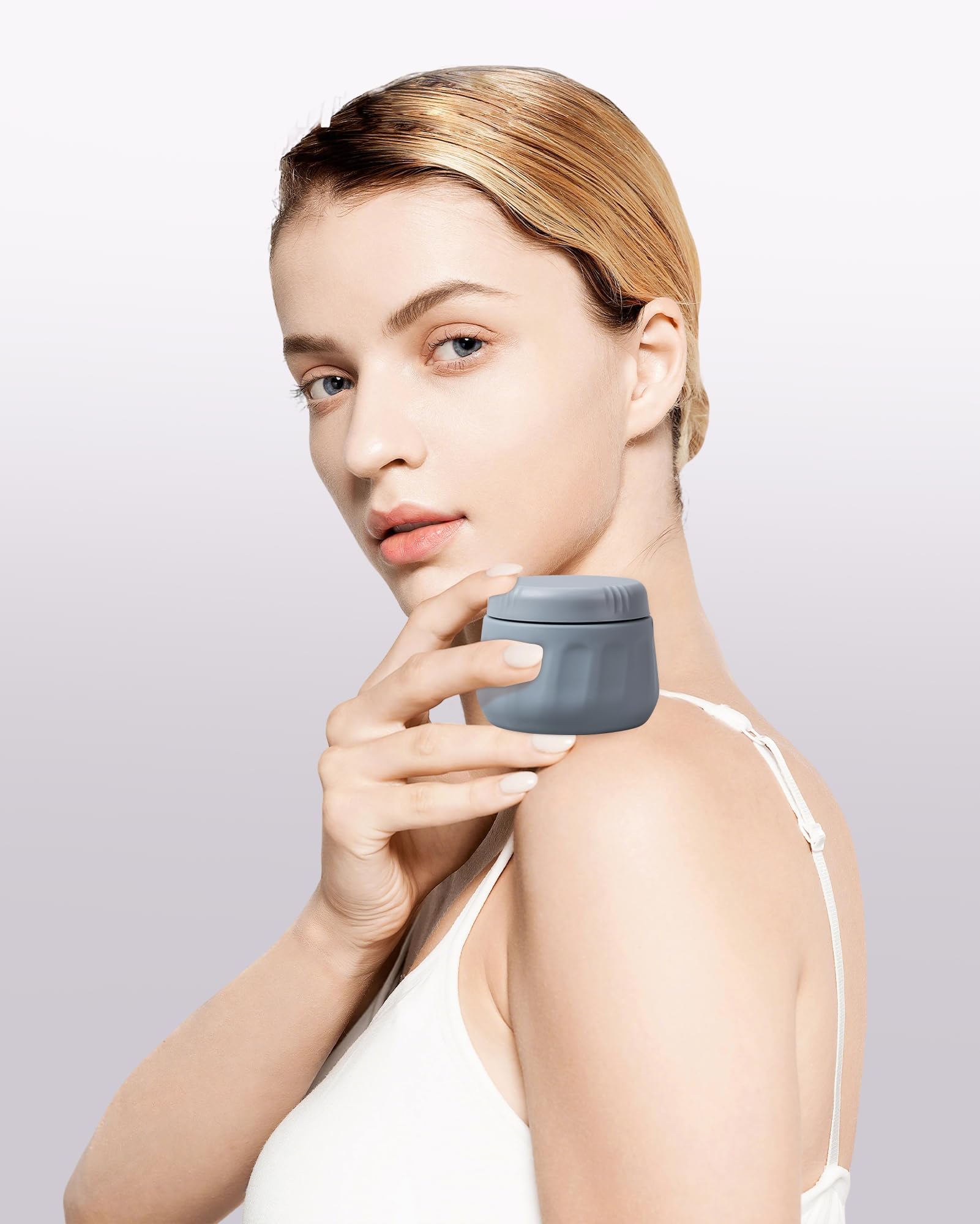 Mrsdry applying cream from jar on hand for convenient daily use
