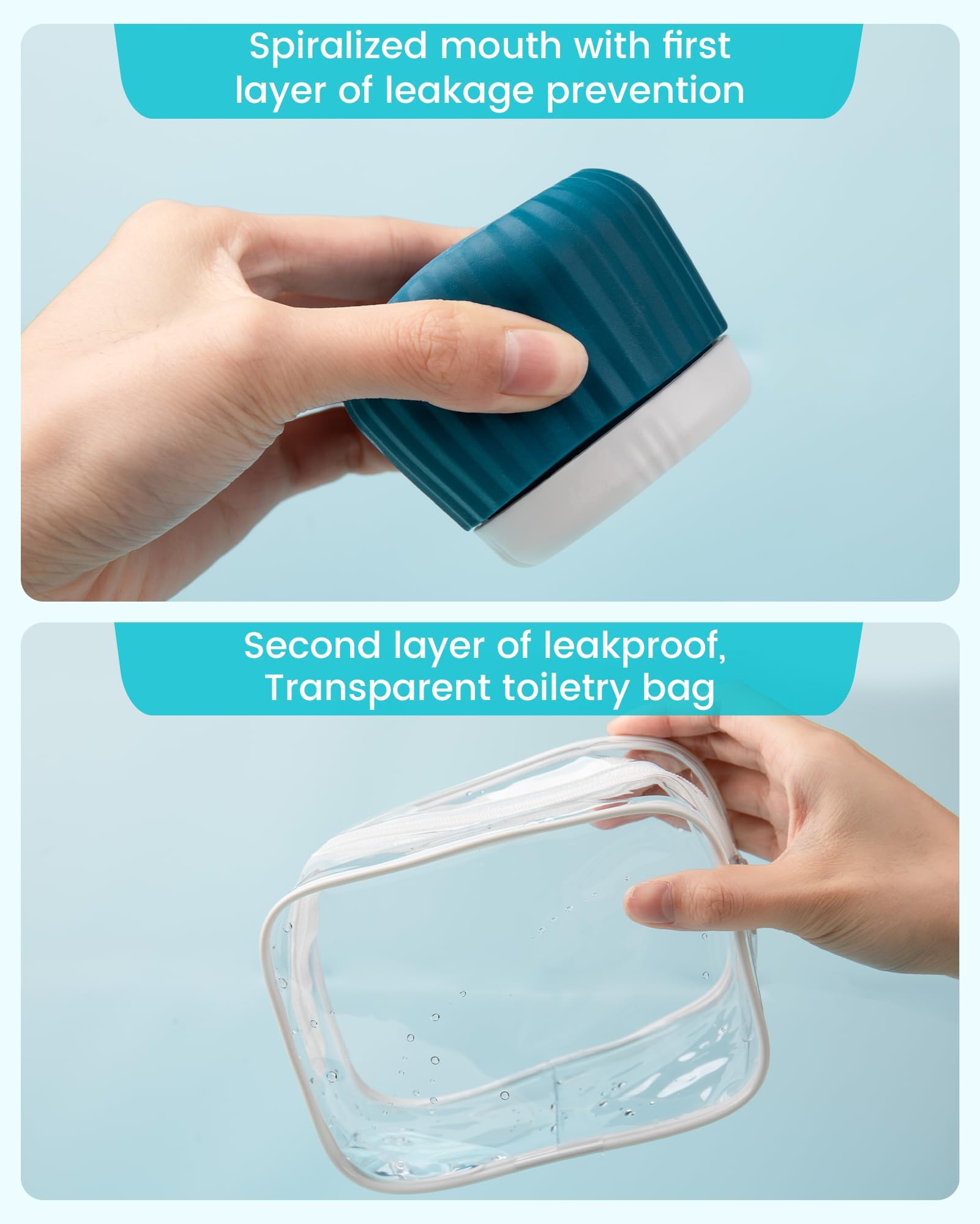 Mrsdry clear zipper bag at security demonstrating fast inspection