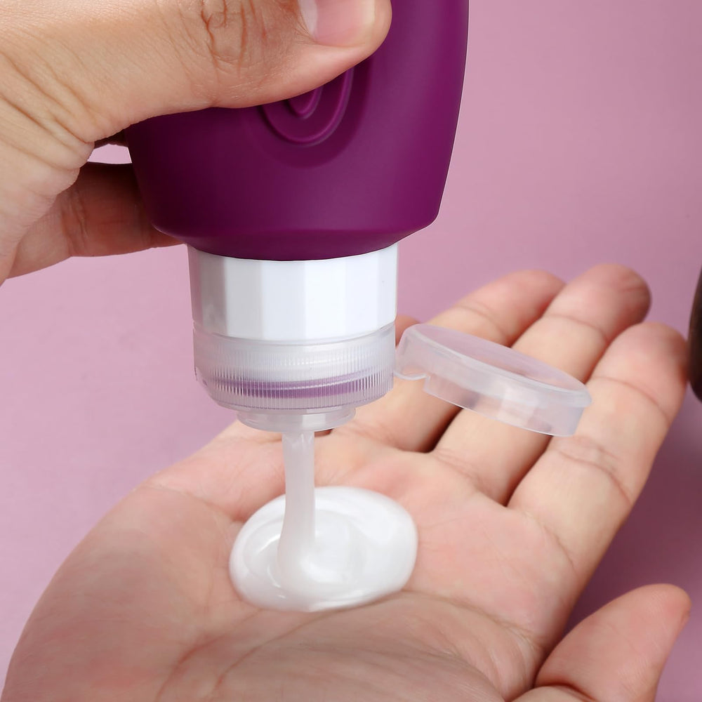 Mrsdry opal-shaped bottle squeezed to show full dispensing and no waste
