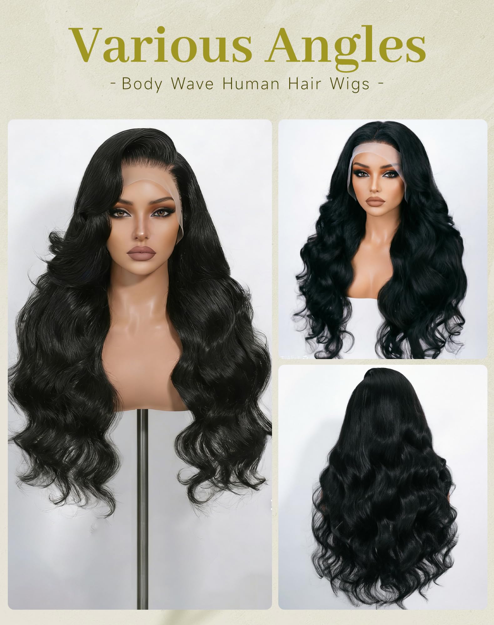 MsBertha texture detail of body wave strands highlighting silky, tangle-free benefit