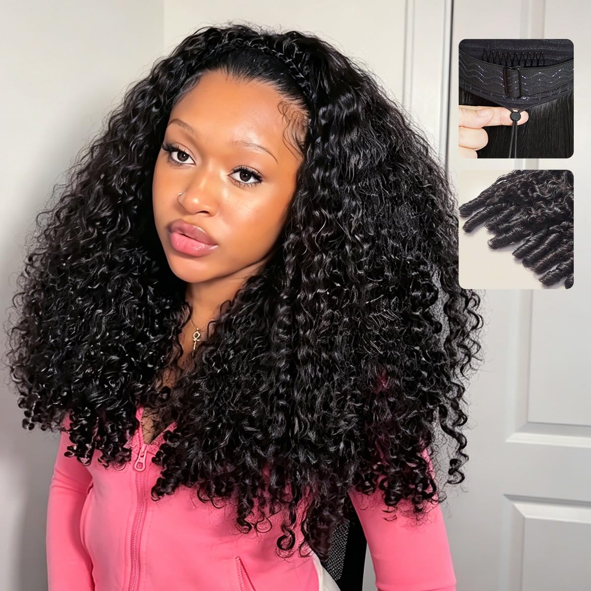 mscoco front packaging showing wig ready to wear and effortless styling