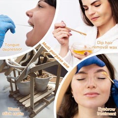 MSHUNKEJI flat waxing stick texture and straight edge for even wax spreading and control