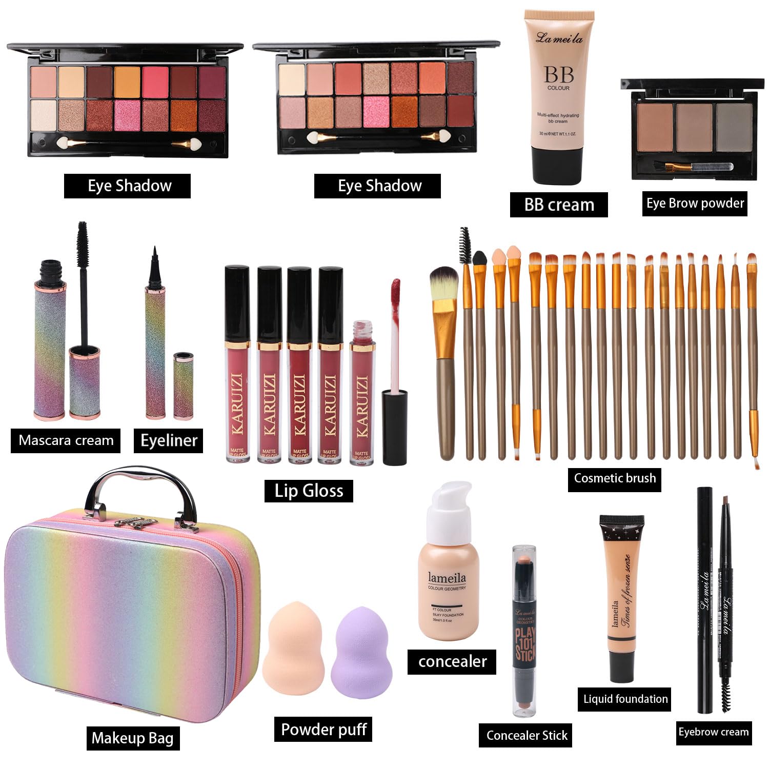MTDXILTAI open kit displaying all cosmetics for easy organization benefit