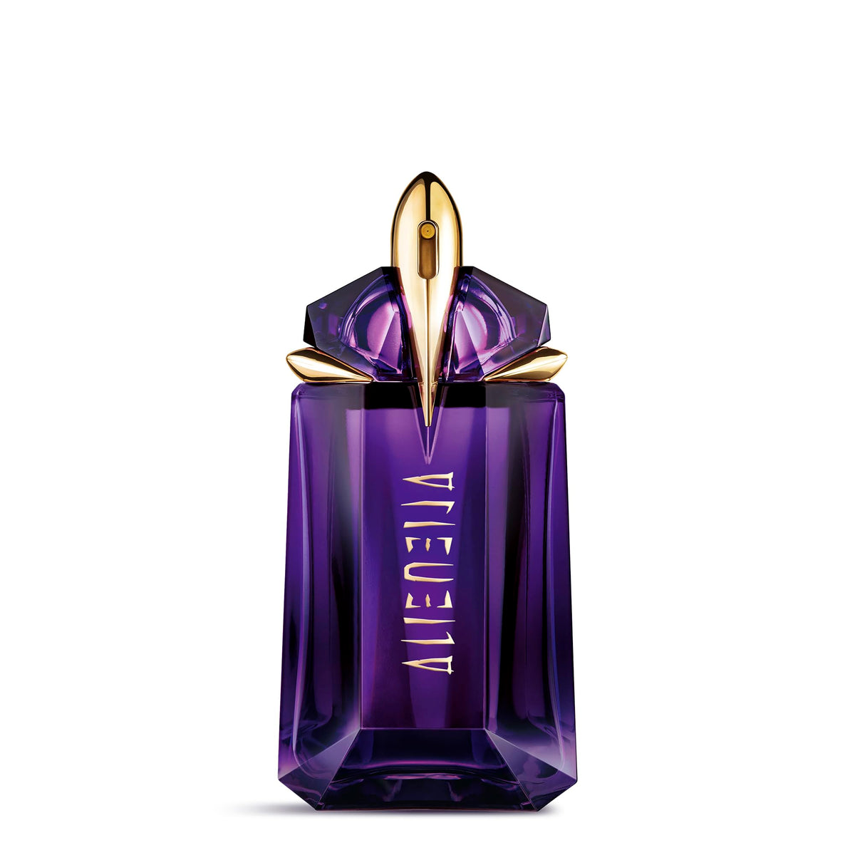Mugler Alien front flacon showing sculptural design and luxurious appeal