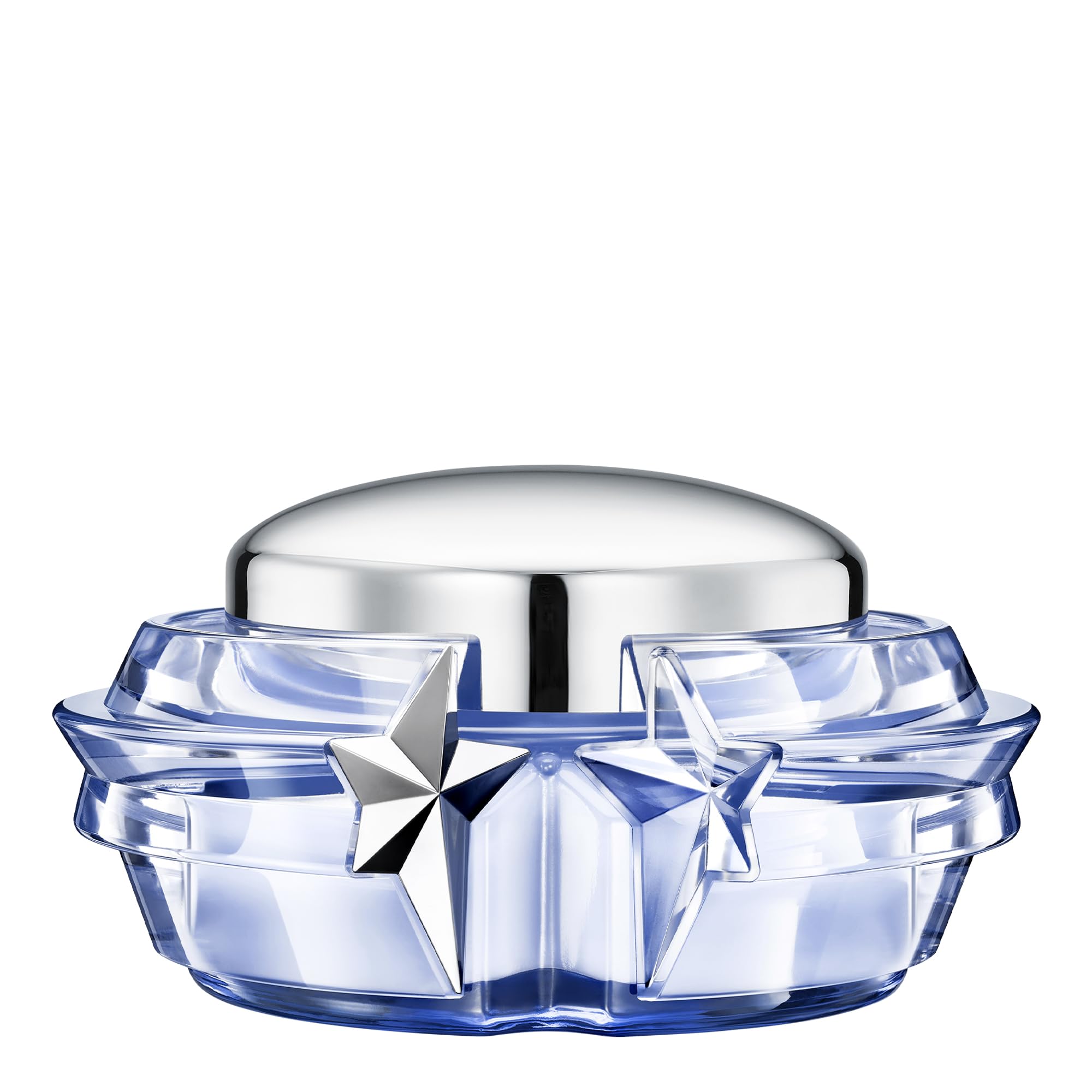 Mugler Angel cream front jar showcasing luxurious packaging and instant hydration