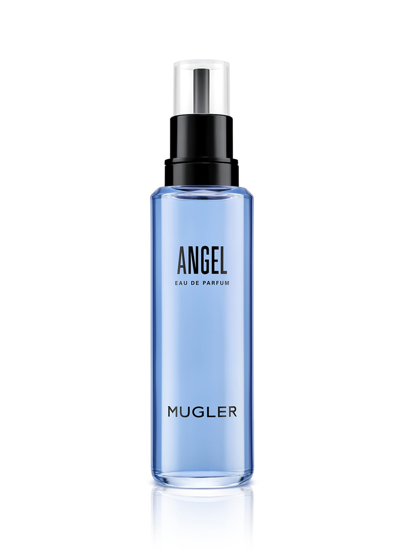 Mugler Angel front bottle displaying iconic star and luxurious design benefit: standout display