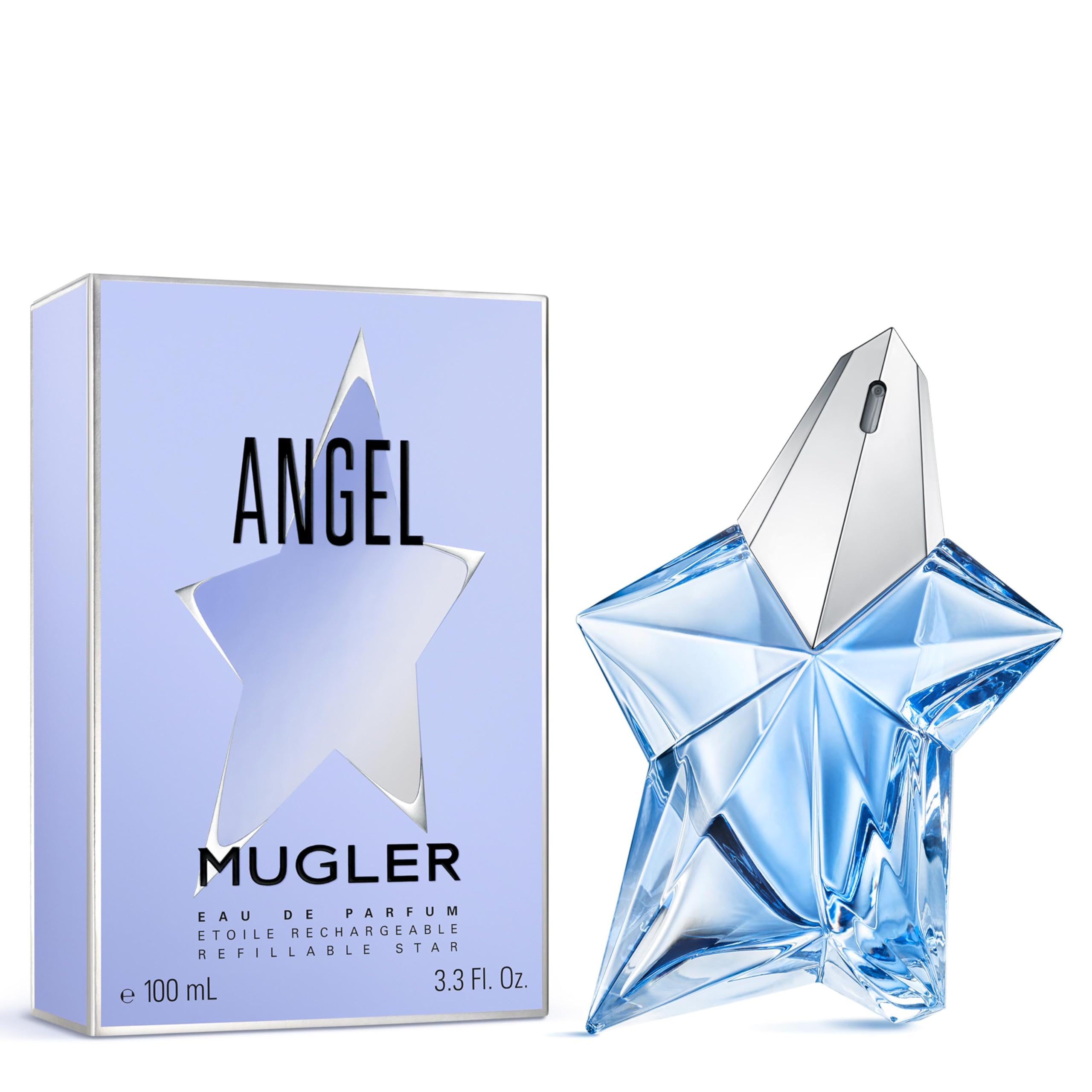 Mugler Angel refill bottle demonstrating eco-friendly reuse benefit