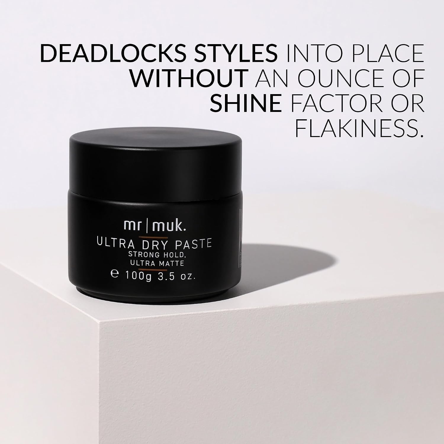 MUK Mr Ultra Matte Paste applied on hands to emulsify for easy application benefit