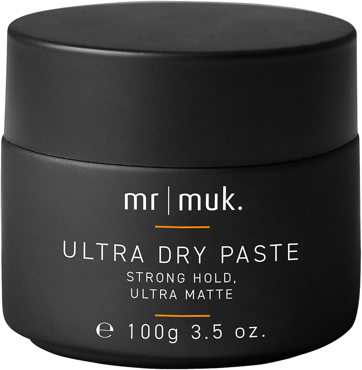 MUK Mr Ultra Matte Paste jar front view showing label and packaging benefit hold