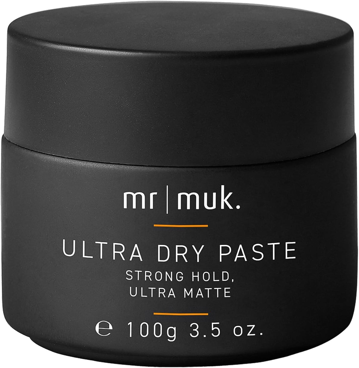 MUK Mr Ultra Matte Paste jar front view showing label and packaging benefit hold