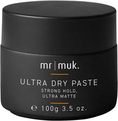 MUK Mr Ultra Matte Paste jar front view showing label and packaging benefit hold