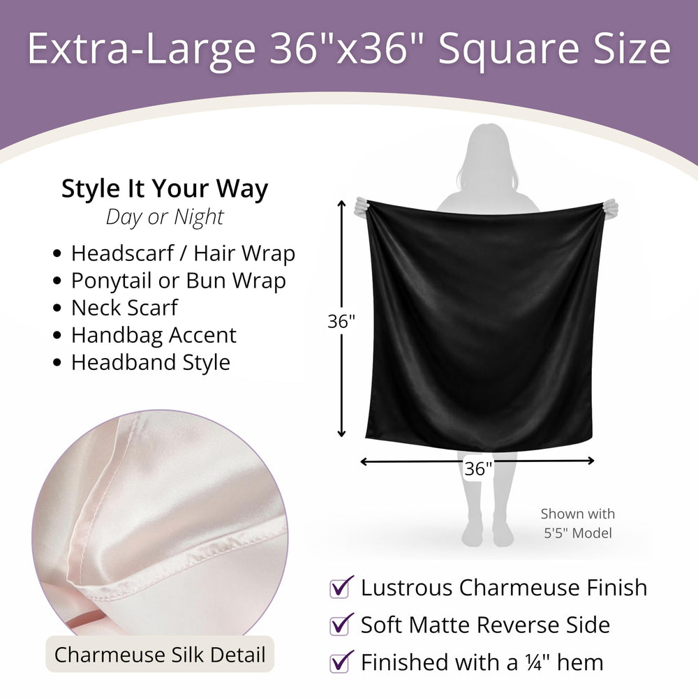 Mulberry Park Silks full 36-inch square displayed to show size and styling benefit
