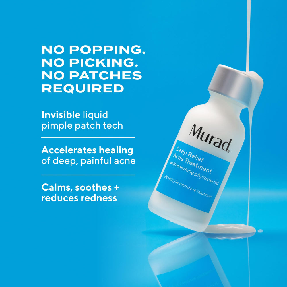 Murad bottle on bathroom shelf showing convenient daily routine fit