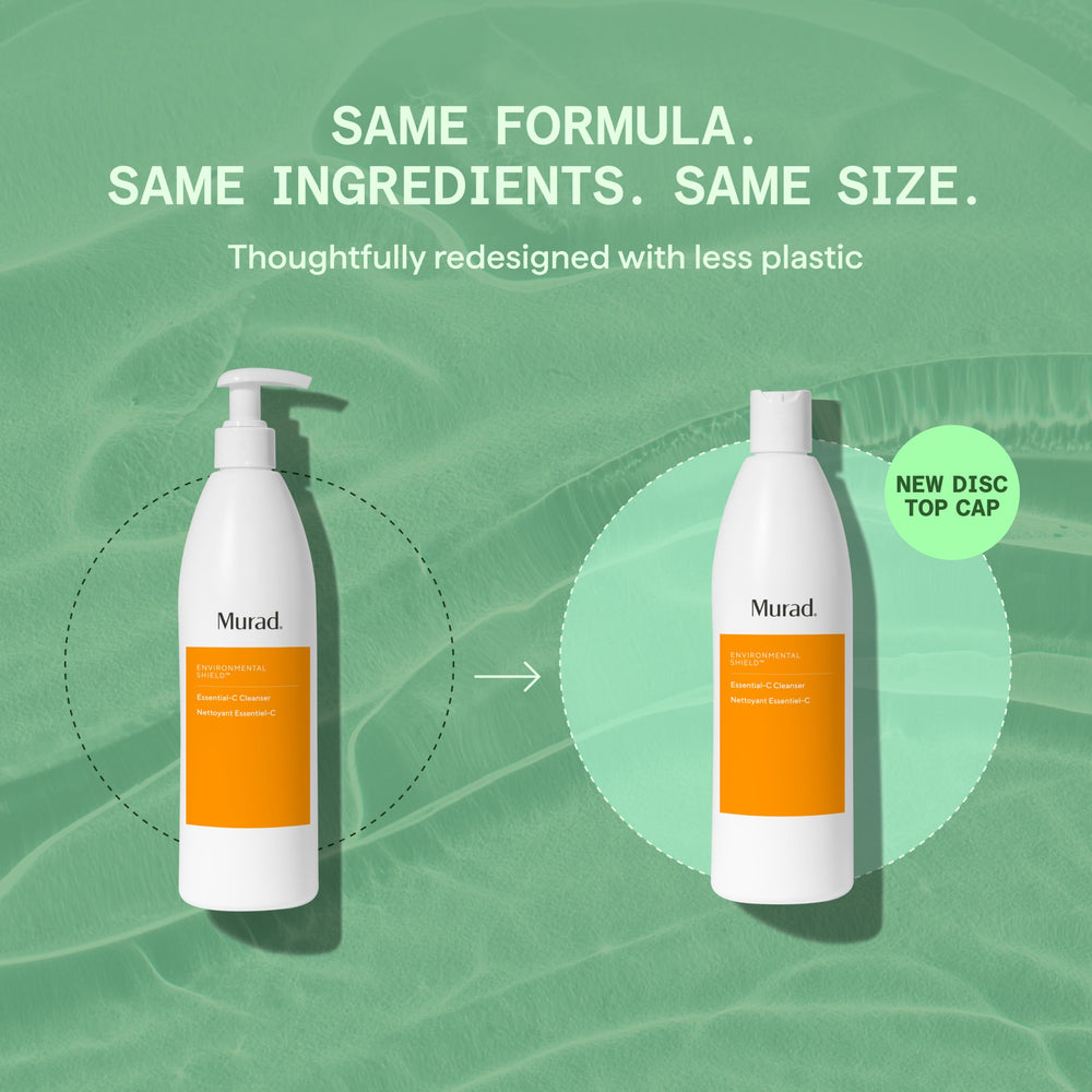 Murad back label with directions for clear application guidance