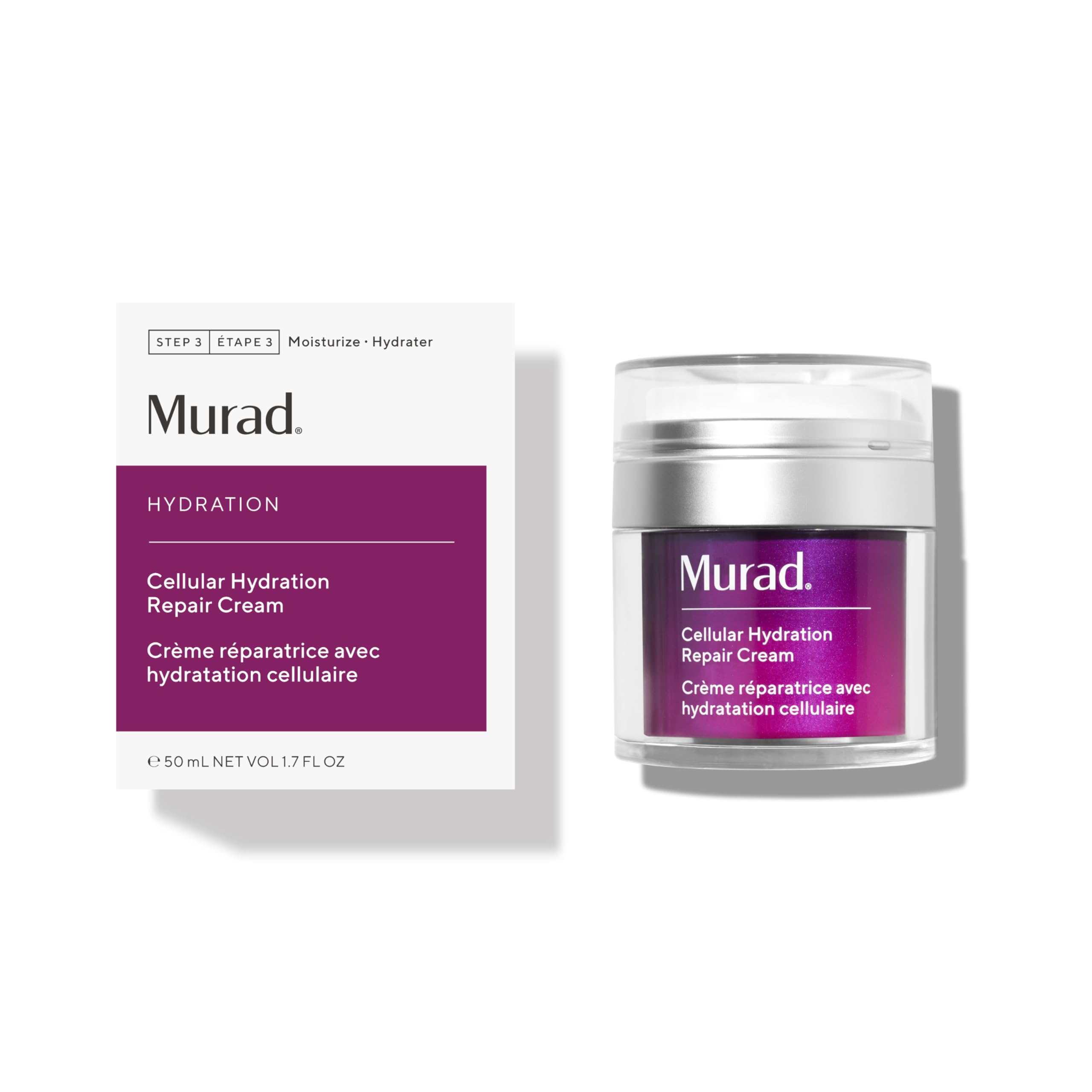 Murad front packaging showing jar and label, communicates trustworthy hydration