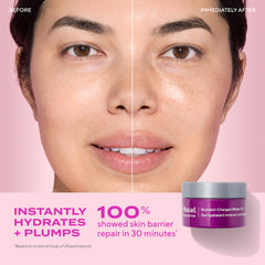 Murad gel on hand being spread for quick-absorption benefit