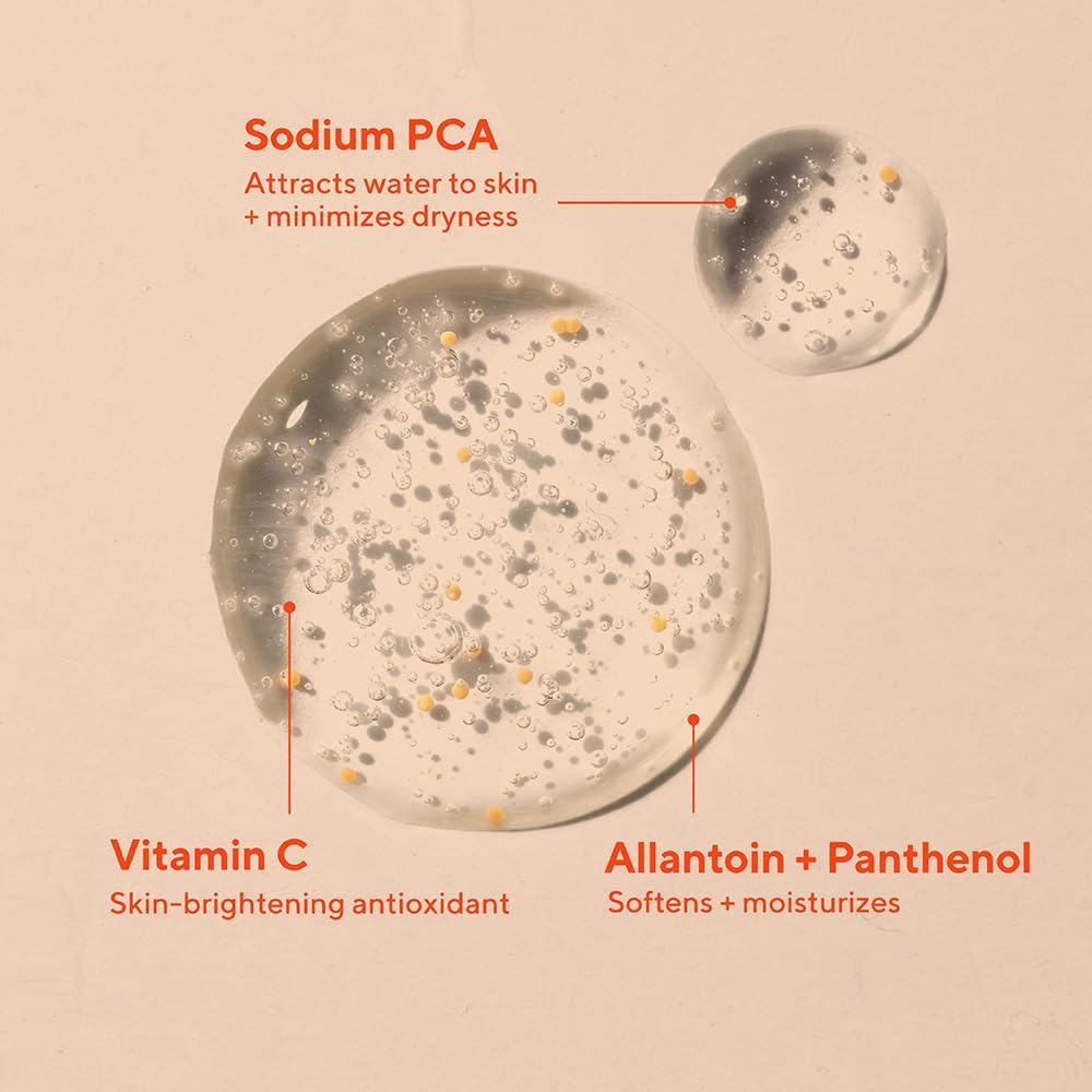 Murad ingredients label highlighting vitamin C technology and humectants