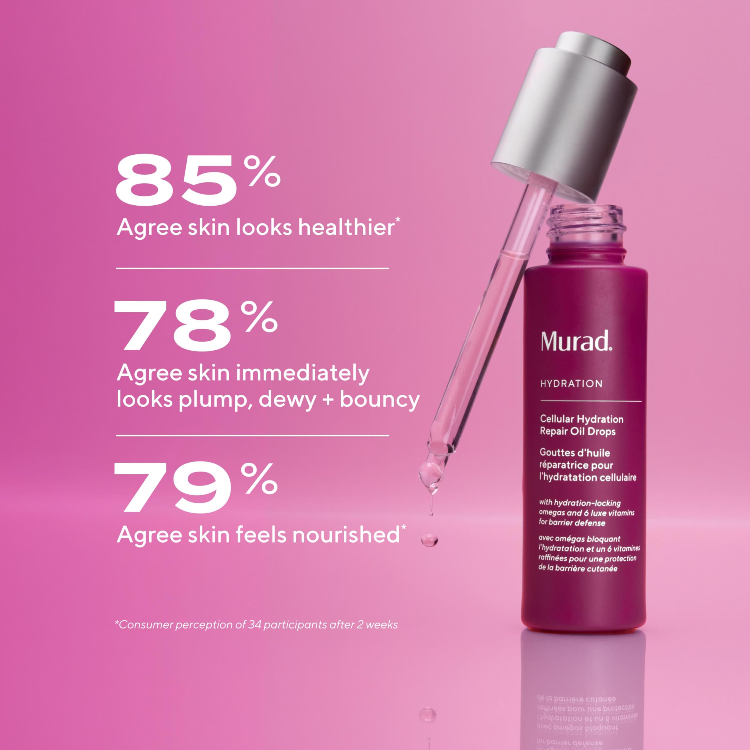 Murad label close-up showing multi-vitamin blend and ingredient clarity benefit