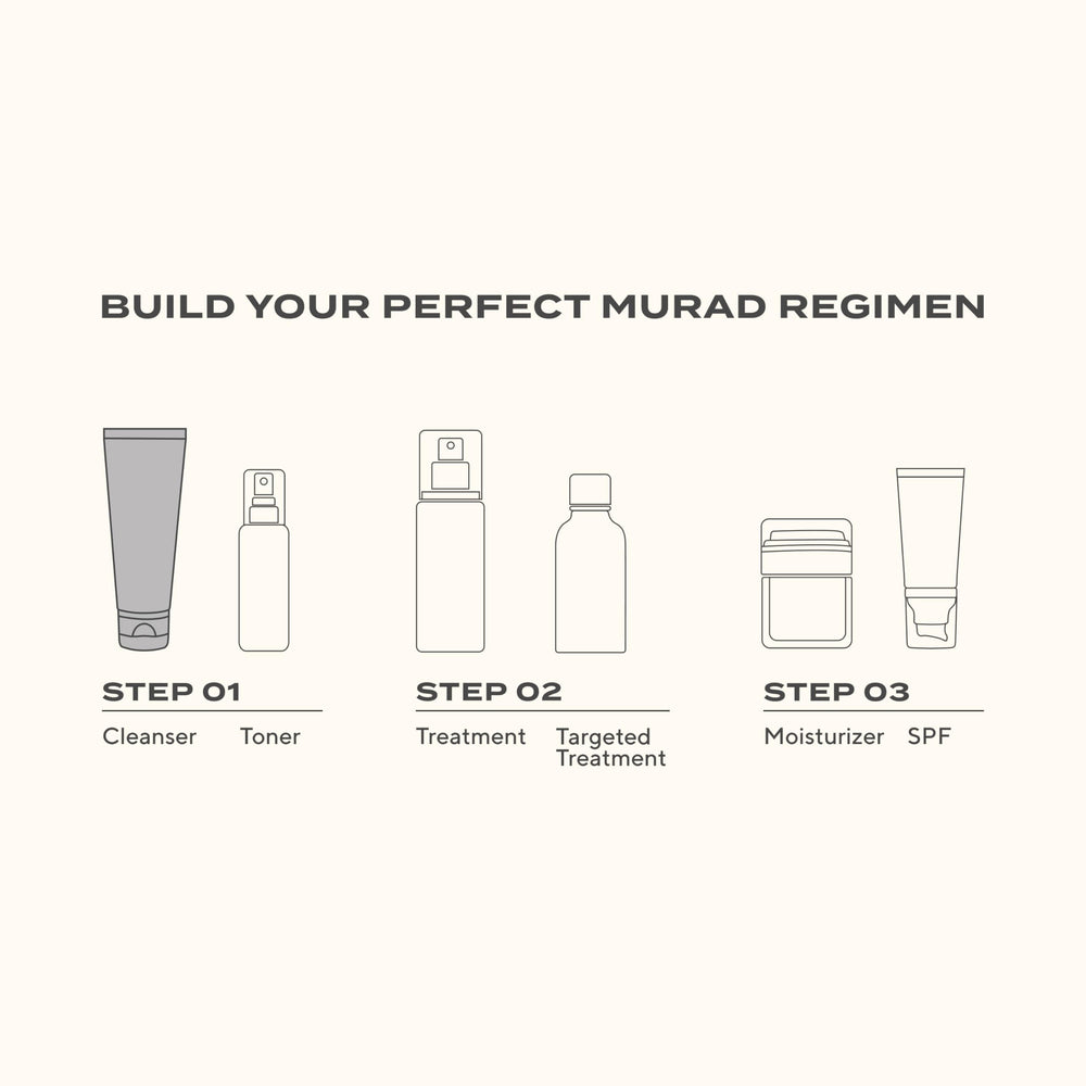 Murad cleanser on bathroom counter in routine setting conveying consistency