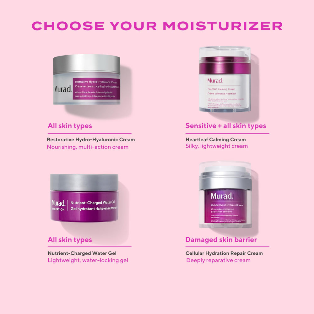 Murad on bathroom shelf styled for morning routine organization benefit