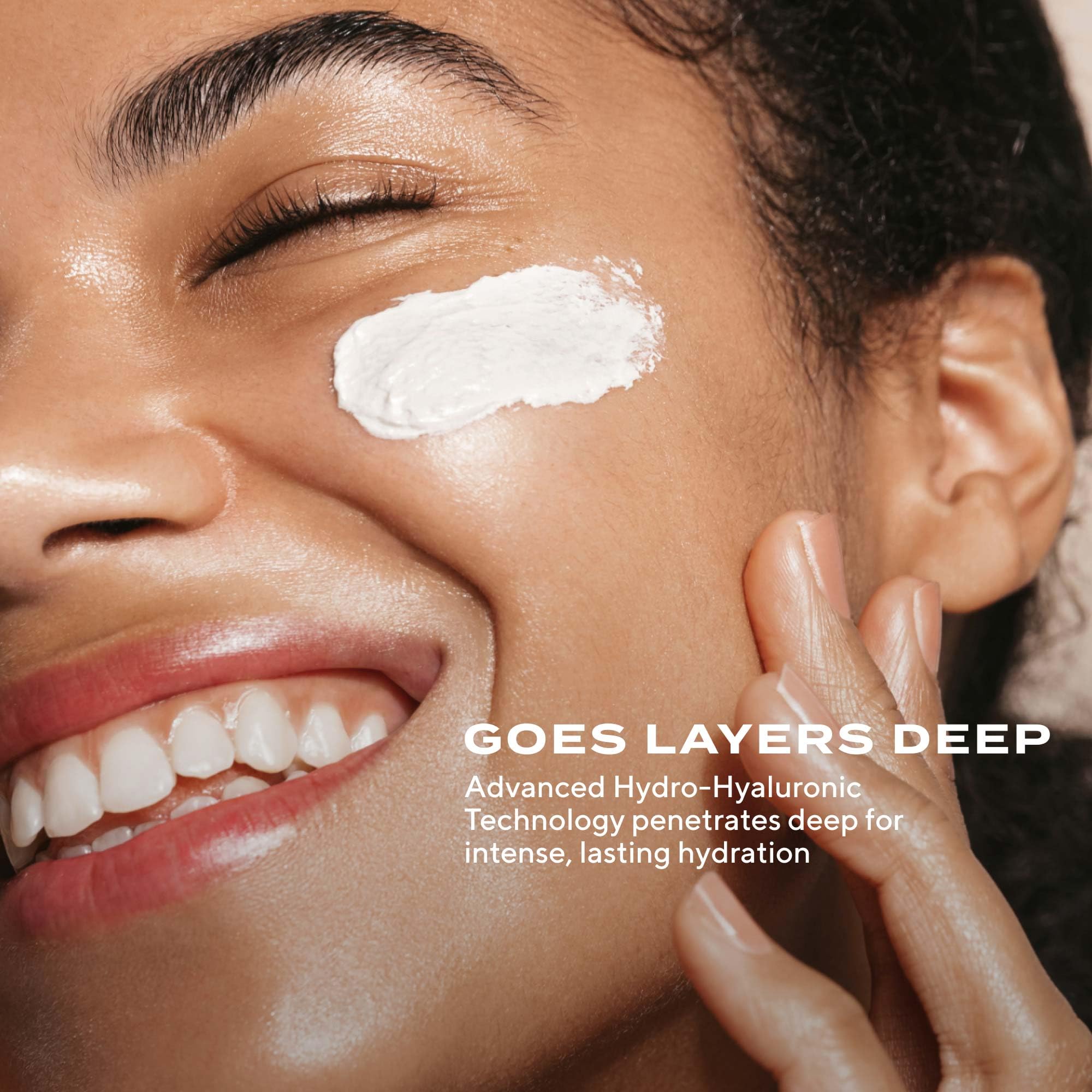 Murad cream swatched on hand showing smooth absorbency and hydration
