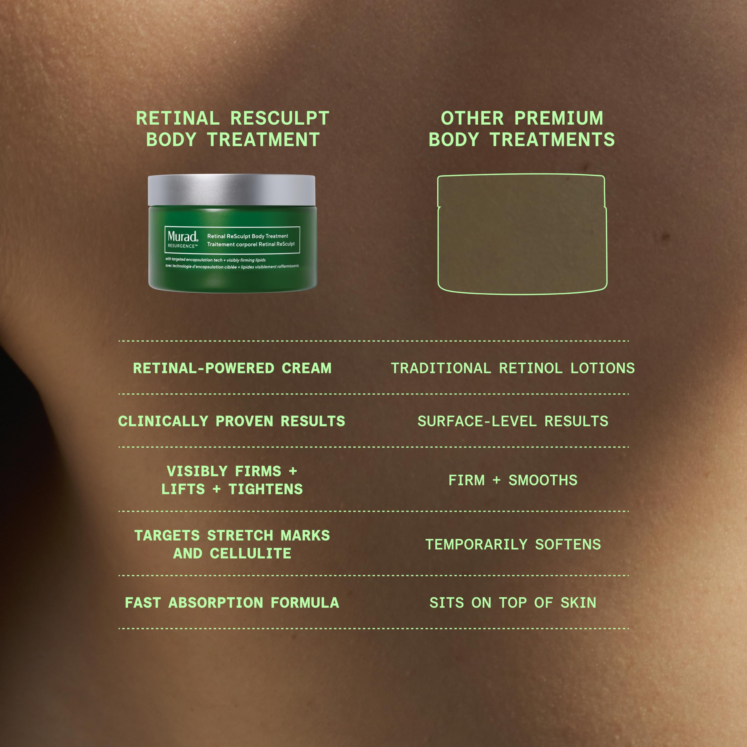 Murad before and after illustrating improved skin texture